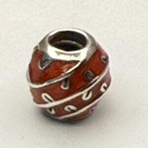 Pandora ALE 925 Russet Enamel Swirl Charm Sterling Silver Bead